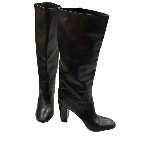 Gorgeous Vince Camuto Signature Tiona Tall Black Luxe Leather Boots - Picture 3 of 7